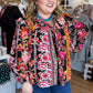 Midnight Garden Plus-Size Black Floral Top