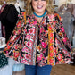 Midnight Garden Plus-Size Black Floral Top