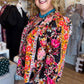 Midnight Garden Plus-Size Black Floral Top