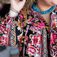 Midnight Garden Plus-Size Black Floral Top
