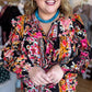 Midnight Garden Plus-Size Black Floral Top