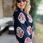 Midnight Meadows Curvy Navy Floral Tunic