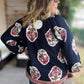 Midnight Meadows Curvy Navy Floral Tunic