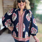 Midnight Meadows Curvy Navy Floral Tunic