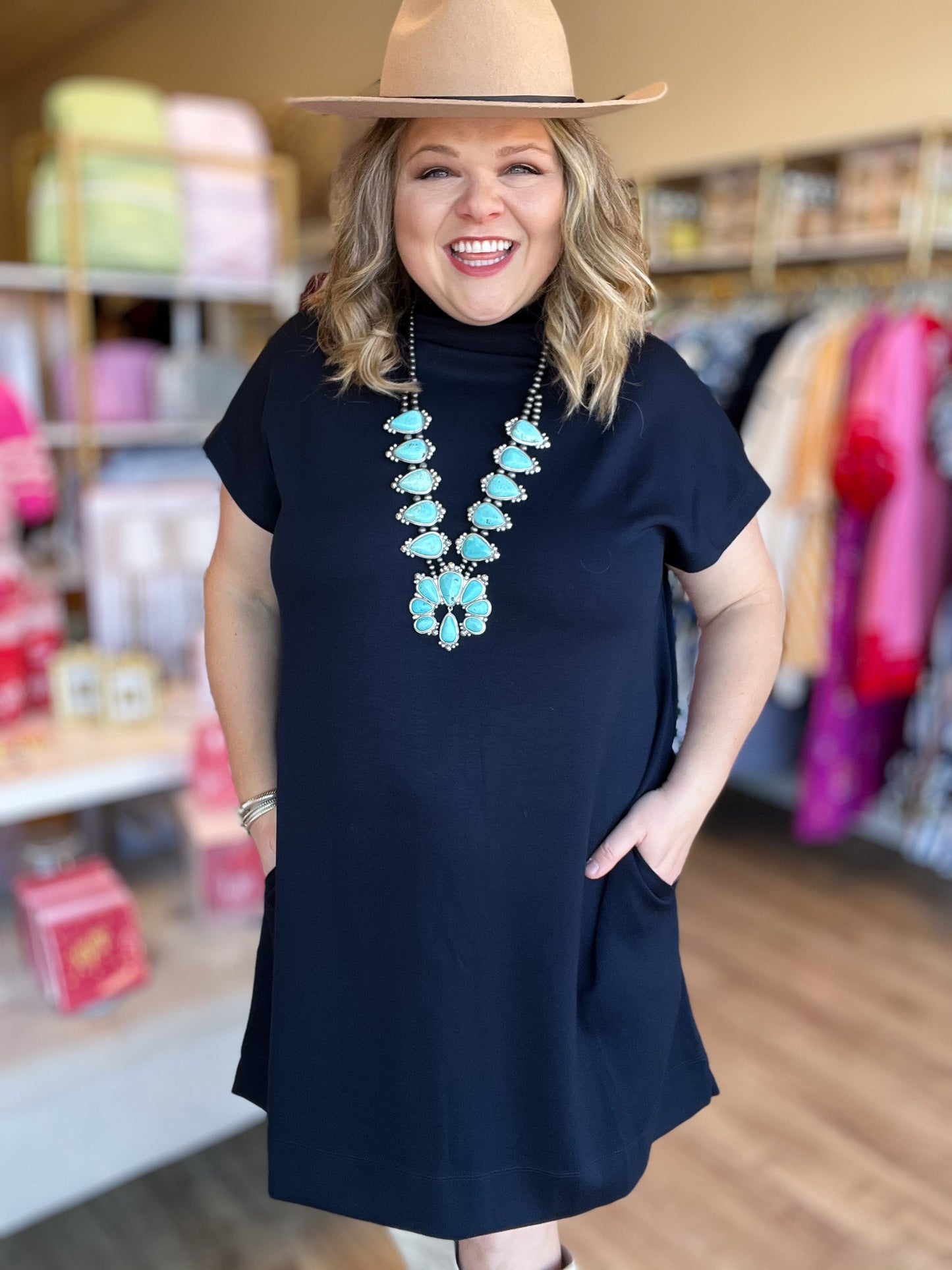 Midnight Muse Curvy Navy Jersey Dress