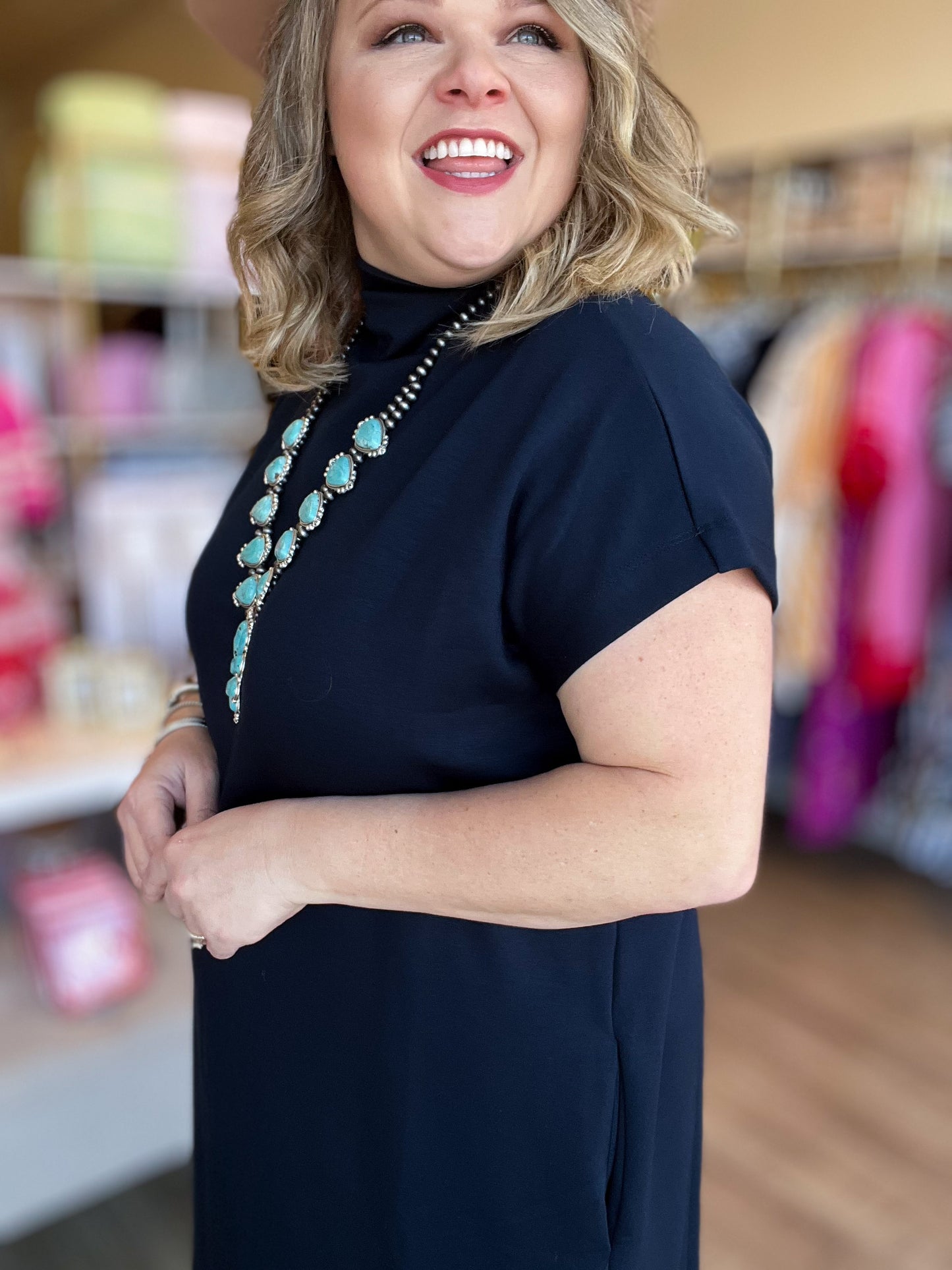 Midnight Muse Curvy Navy Jersey Dress