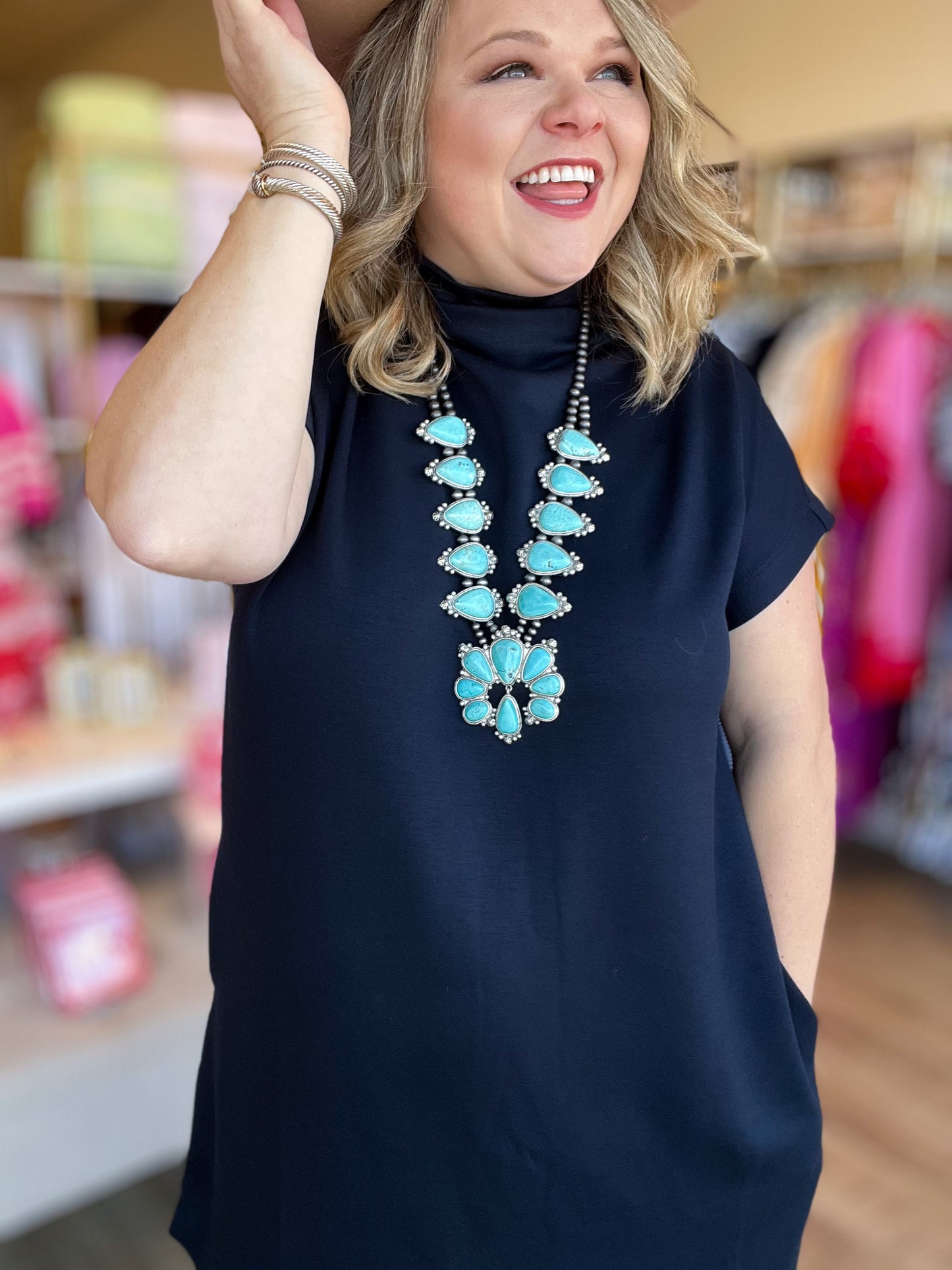 Midnight Muse Curvy Navy Jersey Dress