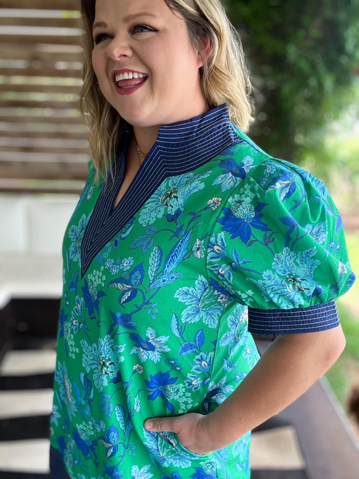 Midnight in Mexico Curvy Green Tapestry Dress