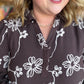 Moss & Meadow Curvy Brown Embroidered Dress