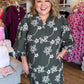Moss & Meadow Curvy Green Embroidered Dress