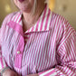 Mother of Pearl Curvy Pink Striped Blouse