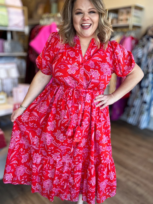 My Love Has Come Along Plus-Size Midi Dress