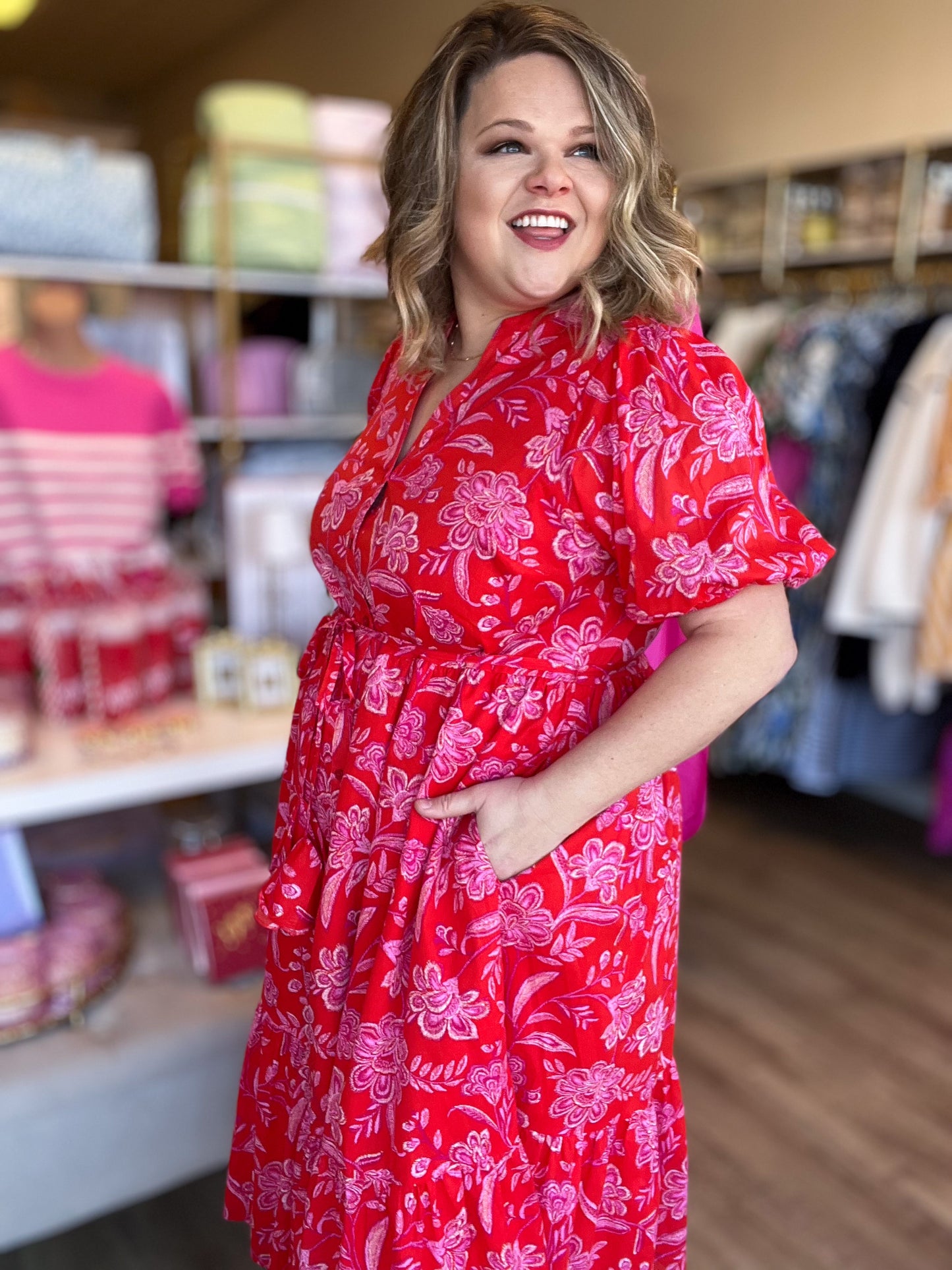 My Love Has Come Along Plus-Size Midi Dress