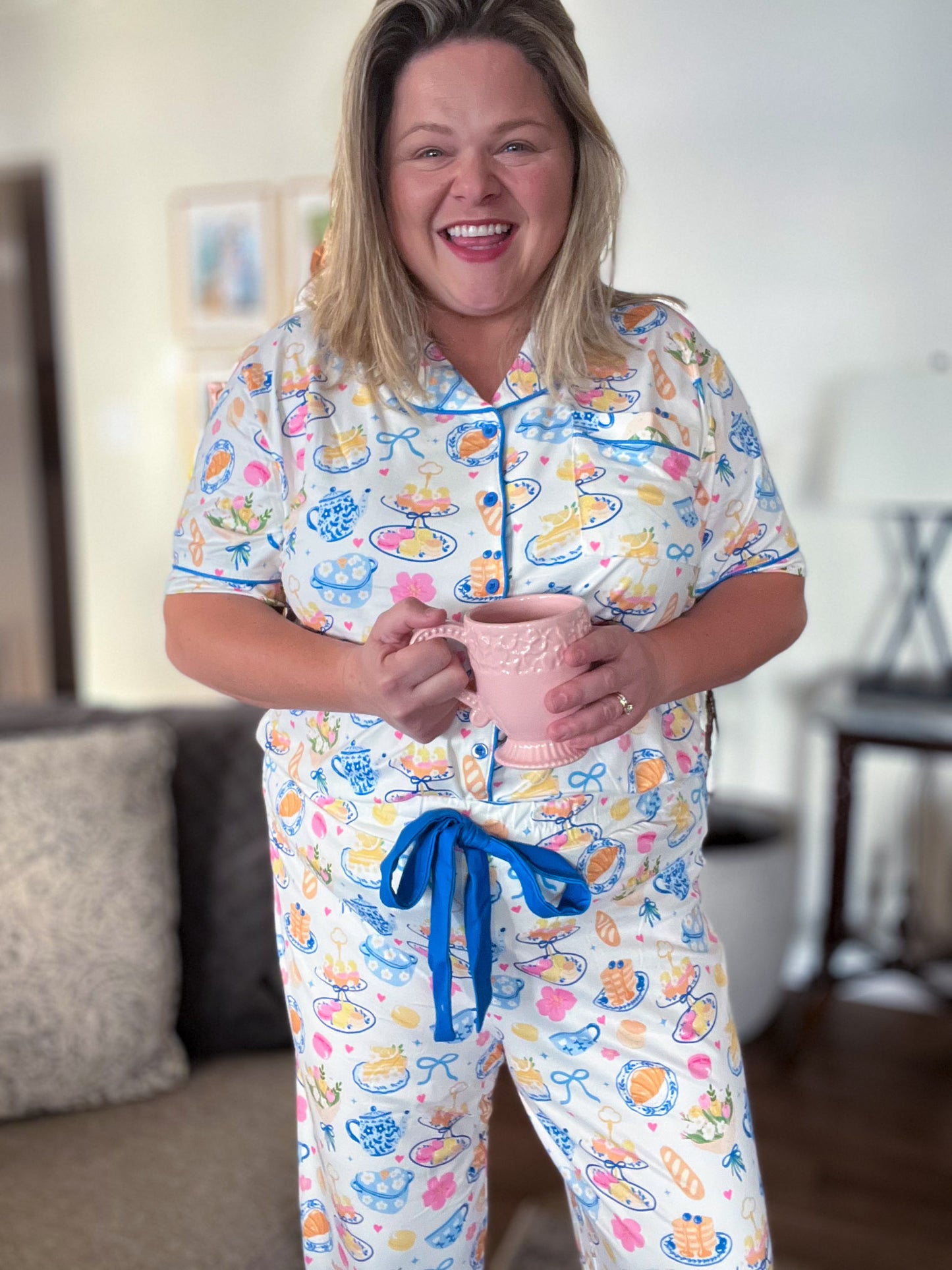 No Talky Before Coffee Brunchin' Pajama Pant Set