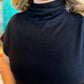 Old Money Vibes Curvy Black Mock Neck Knit Top