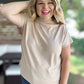 Old Money Vibes Curvy Oatmeal Mock Neck Knit Top