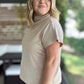 Old Money Vibes Curvy Oatmeal Mock Neck Knit Top