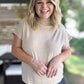 Old Money Vibes Curvy Oatmeal Mock Neck Knit Top
