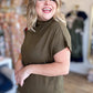 RESTOCKED! Old Money Vibes Curvy Olive Mock Neck Knit Top