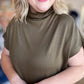 RESTOCKED! Old Money Vibes Curvy Olive Mock Neck Knit Top