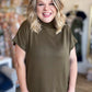 RESTOCKED! Old Money Vibes Curvy Olive Mock Neck Knit Top