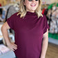 Old Money Vibes Curvy Ruby Mock Neck Knit Top