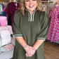 Olive You Always Curvy Contrast Trim Textured Dress
