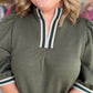 Olive You Always Curvy Contrast Trim Textured Dress