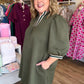 Olive You Always Curvy Contrast Trim Textured Dress