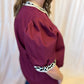 Out of Your League Curvy Maroon Top with Cheetah Trim