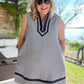 Oxford Check Curvy Navy Gingham Dress