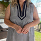 Oxford Check Curvy Navy Gingham Dress