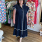 Oyster & Pearl Plus-Size Navy Midi Dress
