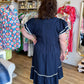 Oyster & Pearl Plus-Size Navy Midi Dress