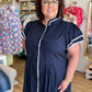 Oyster & Pearl Plus-Size Navy Midi Dress