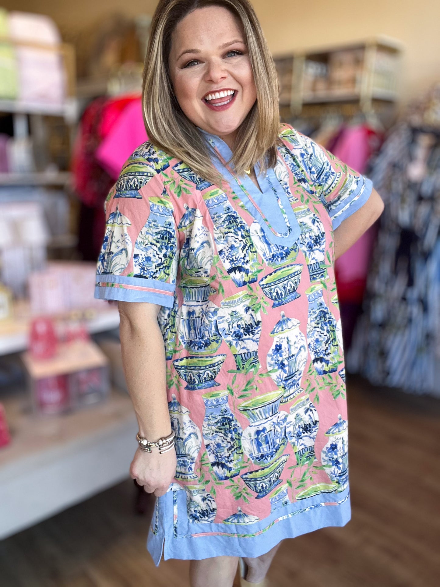 Painted Porcelain Curvy Chinoiserie Dress