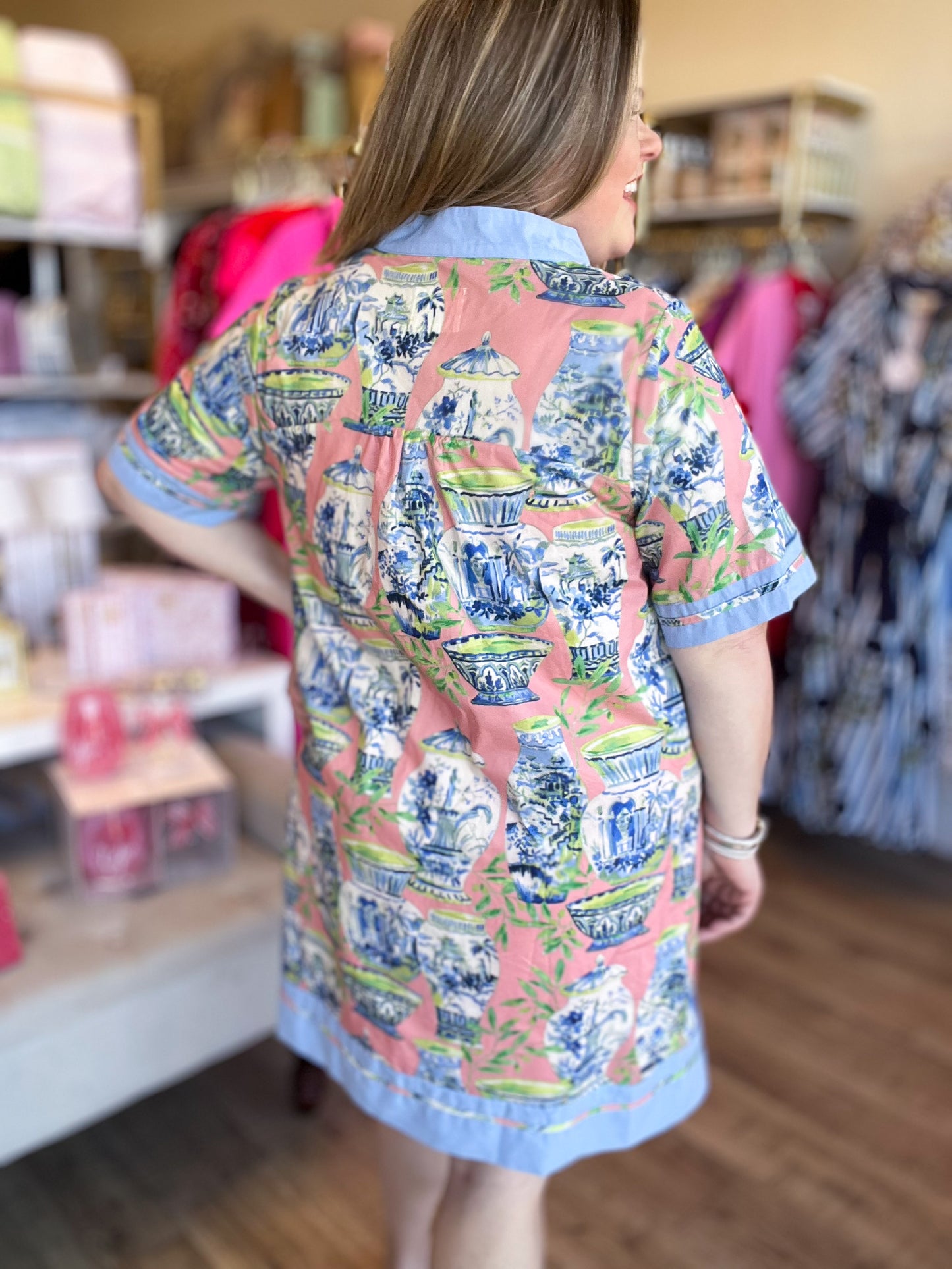 Painted Porcelain Curvy Chinoiserie Dress