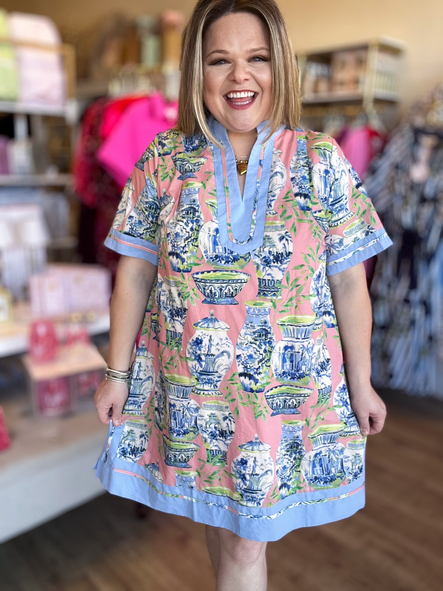 Painted Porcelain Curvy Chinoiserie Dress