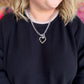 Paris After Dark Curvy Black Long Sleeve Scalloped Top