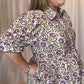 Perfect Purple Primrose Curvy Floral Midi Dress