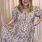 Perfect Purple Primrose Curvy Floral Midi Dress