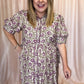 Perfect Purple Primrose Curvy Floral Midi Dress