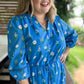 Petal Pop Plus-Size Floral Drawstring Midi Dress