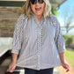 Picnic Pinstripe Curvy Navy Stripe Top