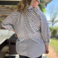 Picnic Pinstripe Curvy Navy Stripe Top