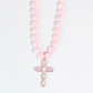Pink Cross Necklace