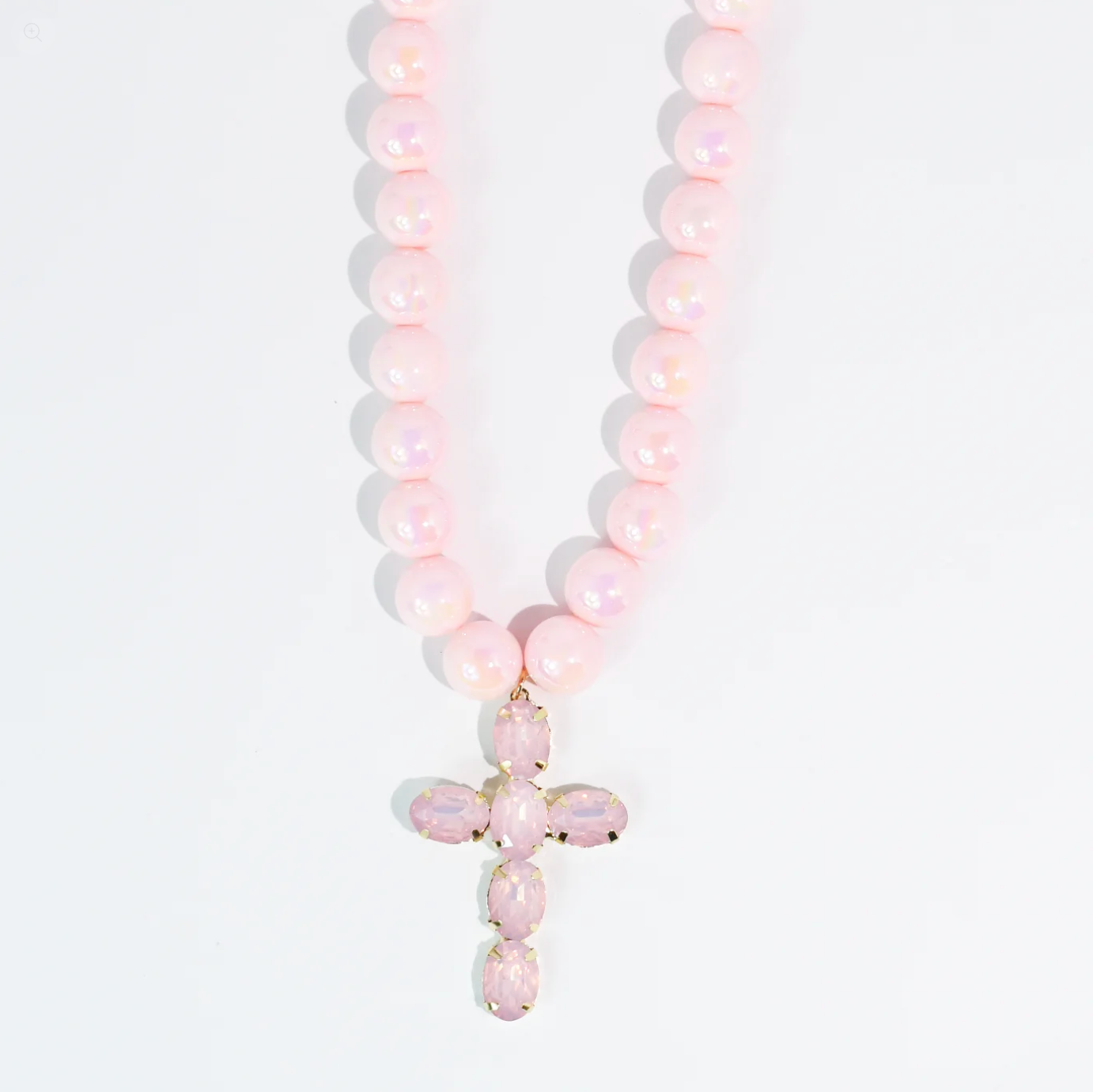 Pink Cross Necklace