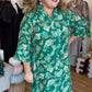 Playful Paisley Princess Curvy Green Midi Dress