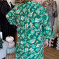 Playful Paisley Princess Curvy Green Midi Dress