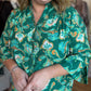 Playful Paisley Princess Curvy Green Midi Dress